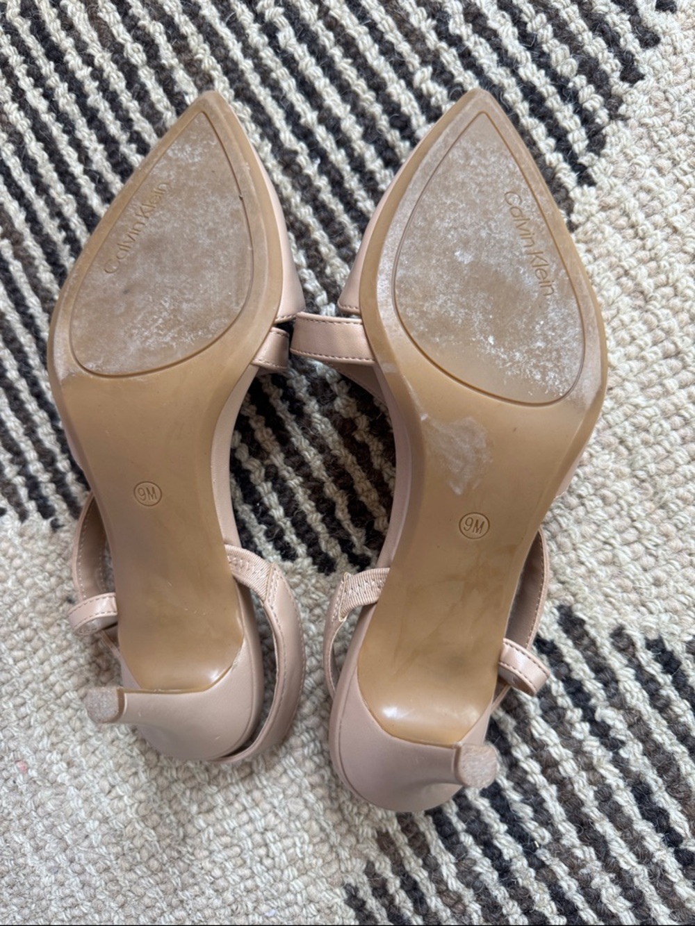 Calvin Klein Beige Pointed-Toe Slingback Heels - Picture 4 of 4